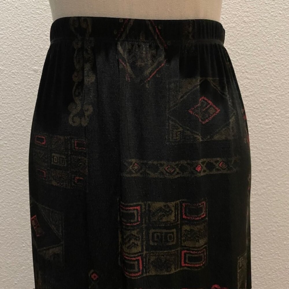 CHICO's TRAVELERS Hi/Low Tribal Print Maxi Skirt